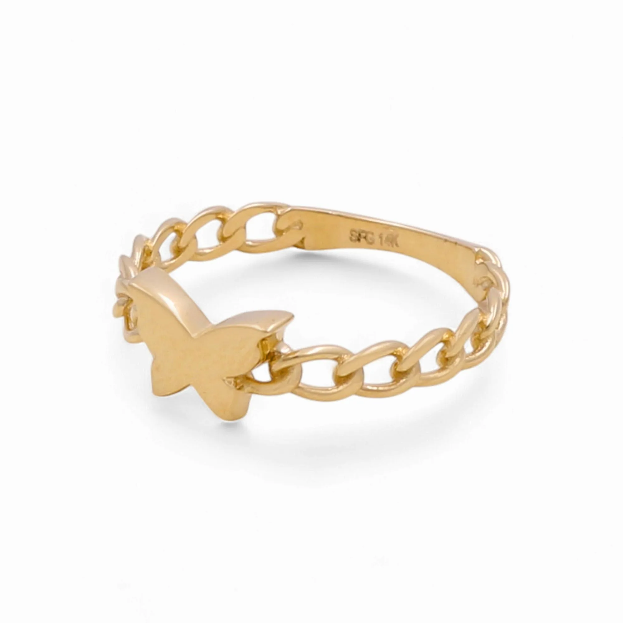 14K Yellow Gold Butterfly Women's Ring / Size: 7 / Weight: 1.4 GR / DPWR4BF-1