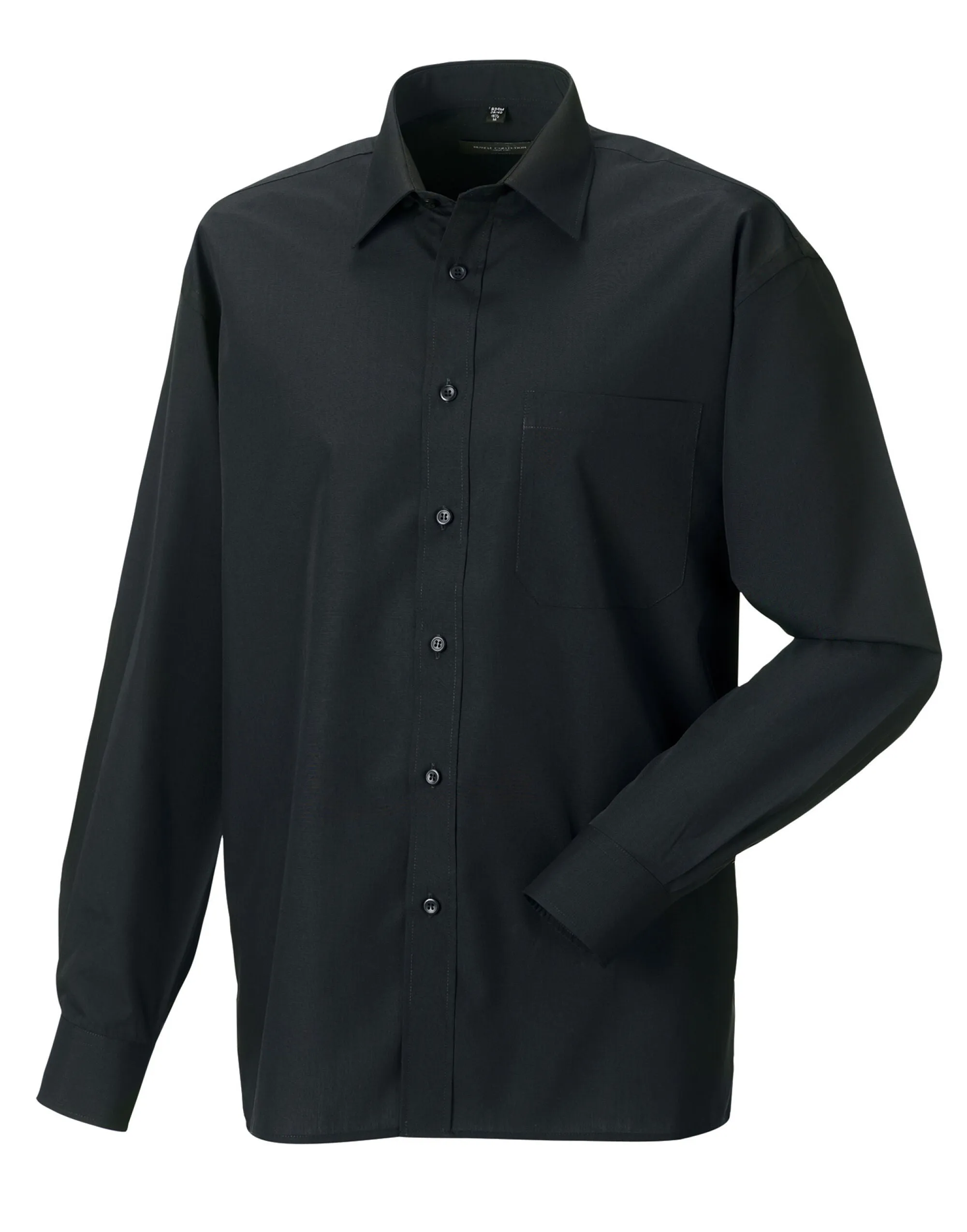 934M Russell Collection Men LS Classic Poplin