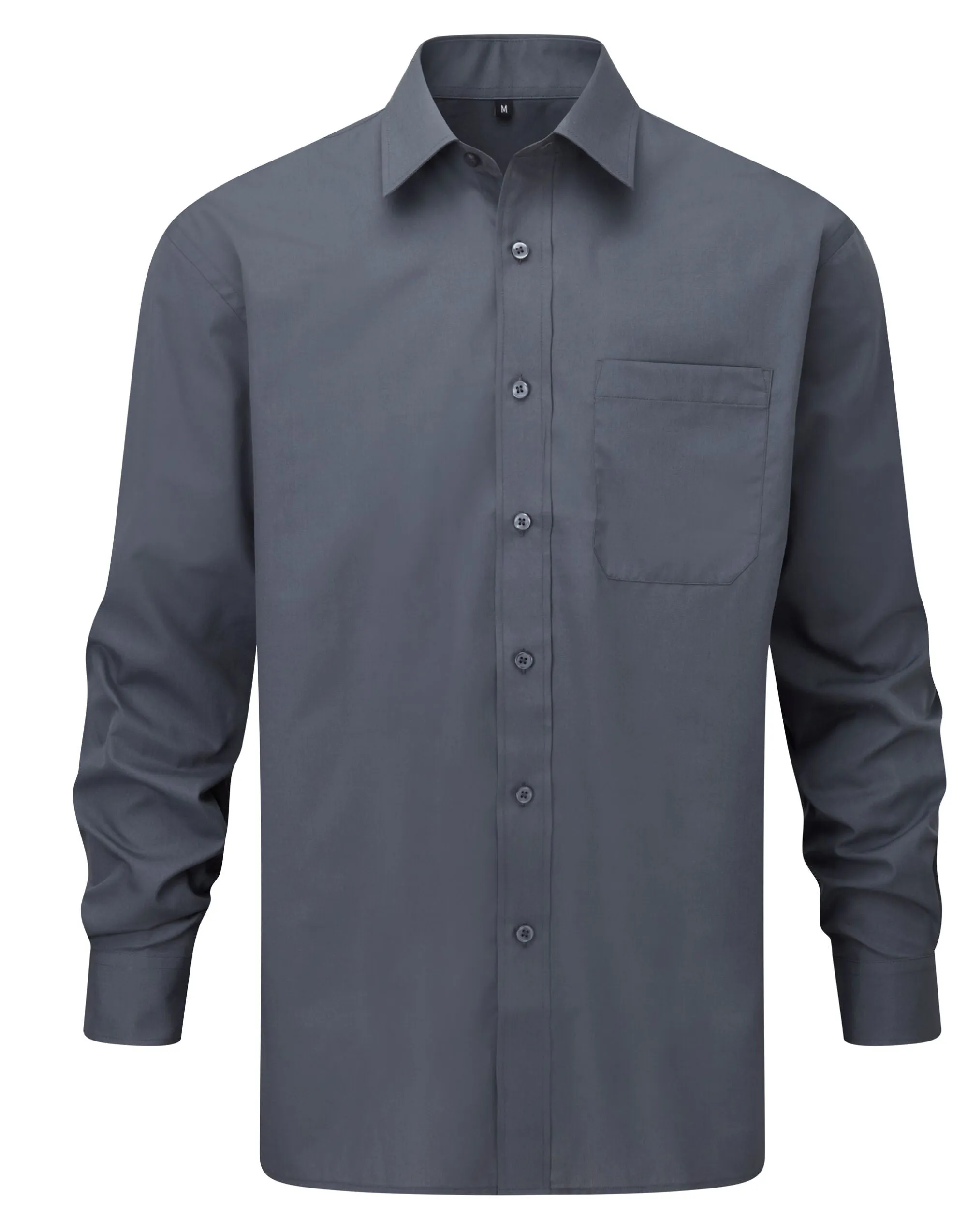 934M Russell Collection Men LS Classic Poplin