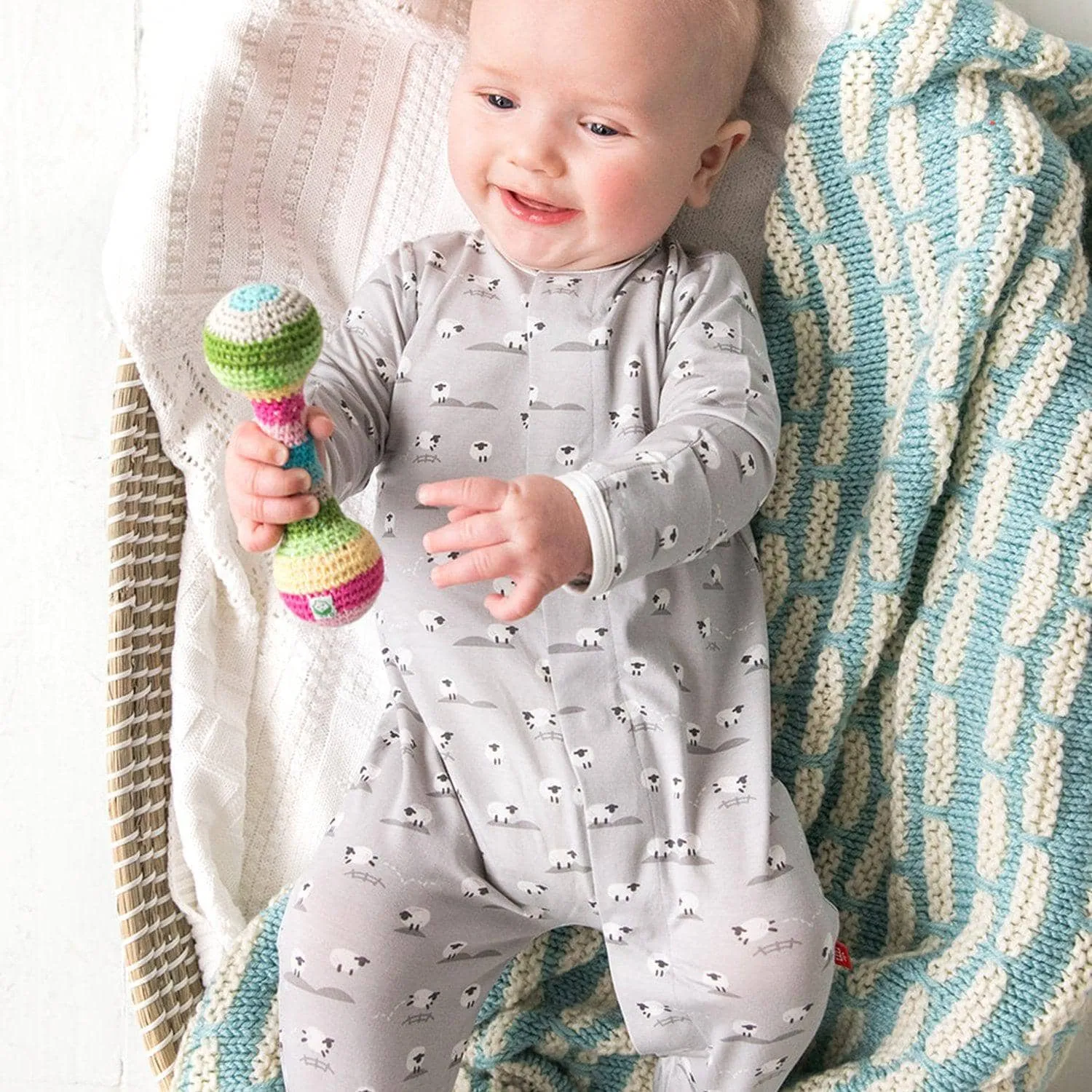 Baa Baa Baby Gray Model Magnetic Footie