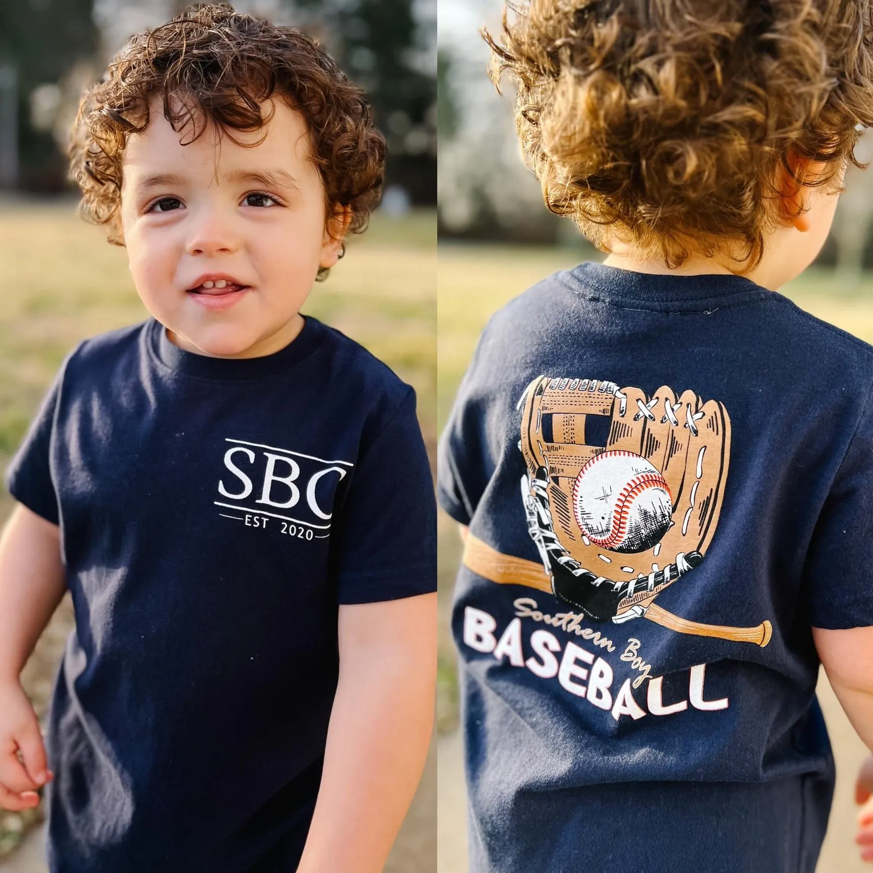 Baseball Glove Boy's Short Sleeve Shirt