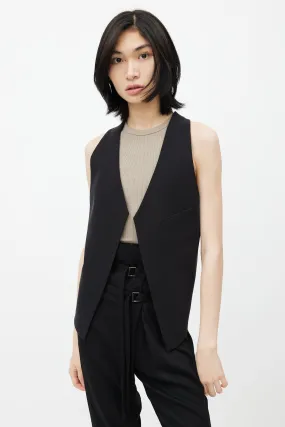 Black Open Back Vest