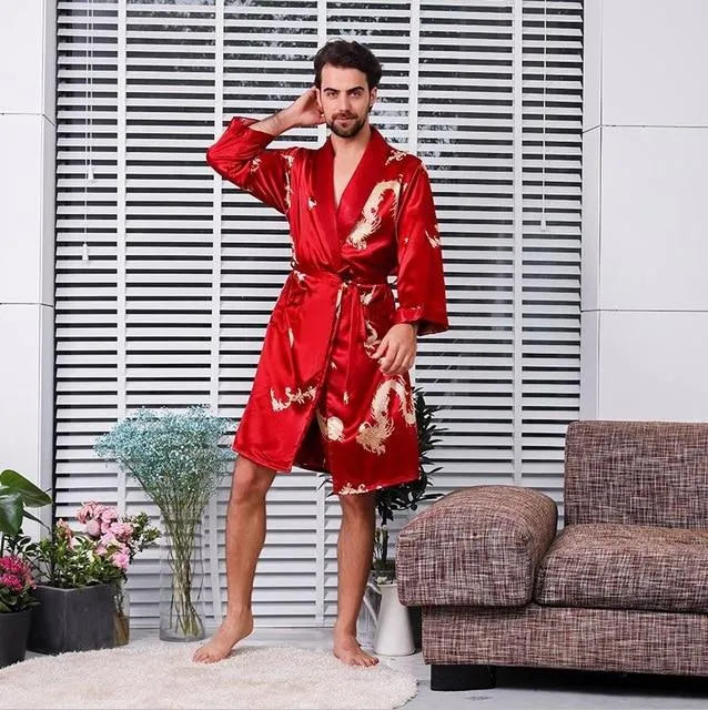 Chinese Men Spa Robe Home Dress Solid Kimono Sleepwear Cotton Nightwear Nightgown Dressing Bathrobe Gown Oversize 4XL 5XL
