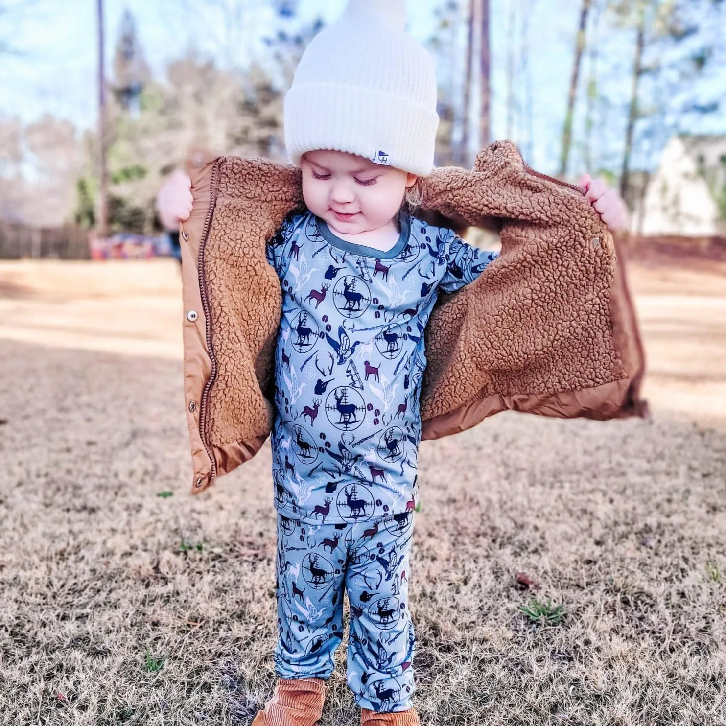 Deer Hunting Bamboo Two Piece Pajamas