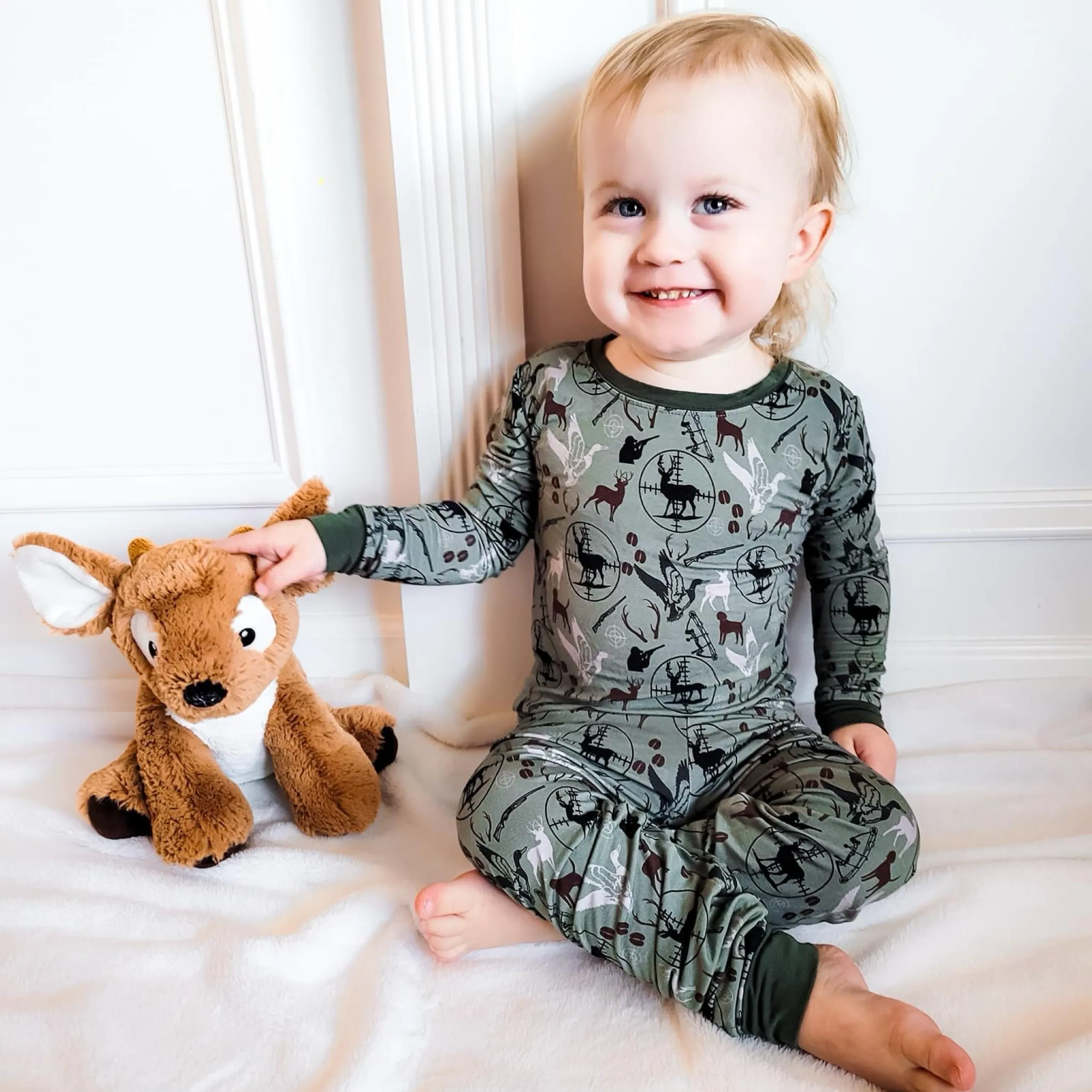 Deer Hunting Bamboo Two Piece Pajamas