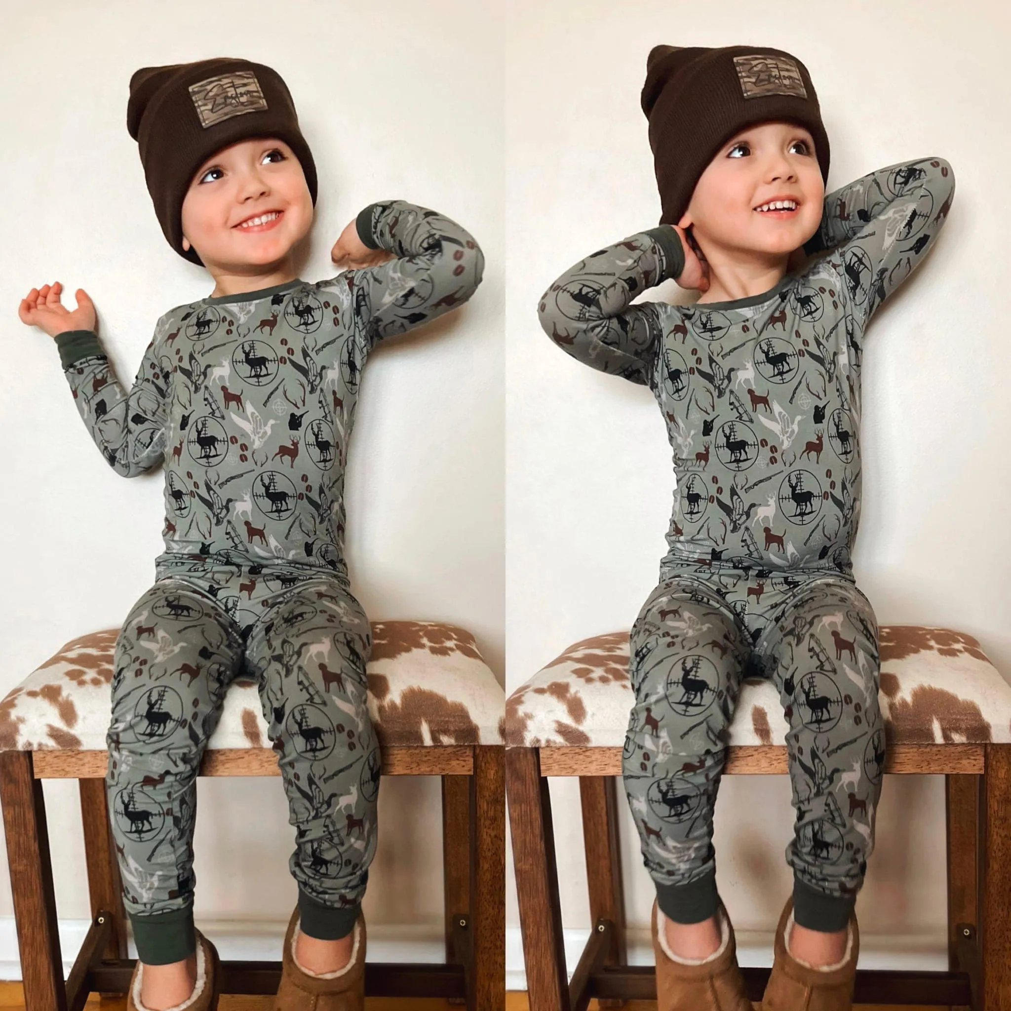 Deer Hunting Bamboo Two Piece Pajamas