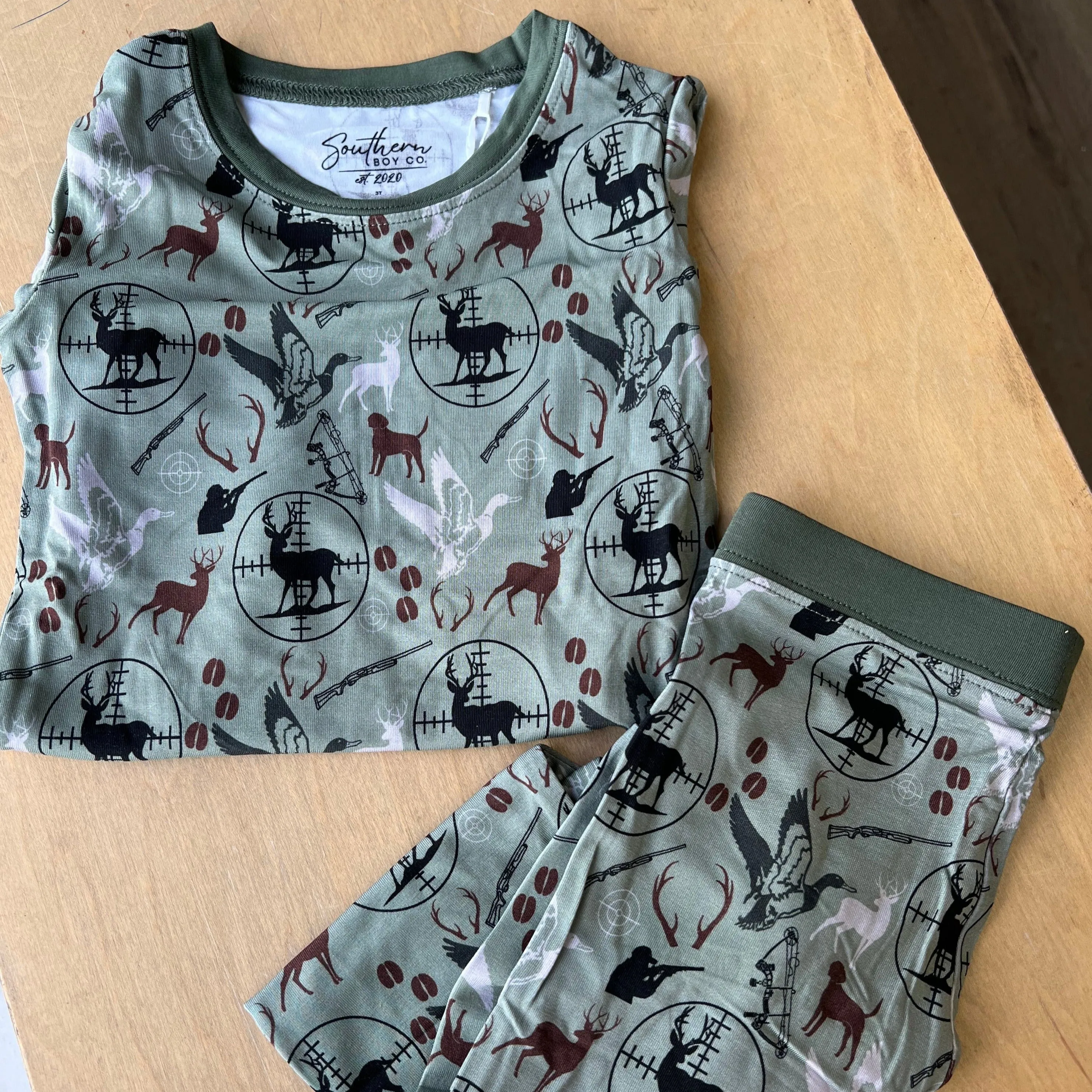 Deer Hunting Bamboo Two Piece Pajamas