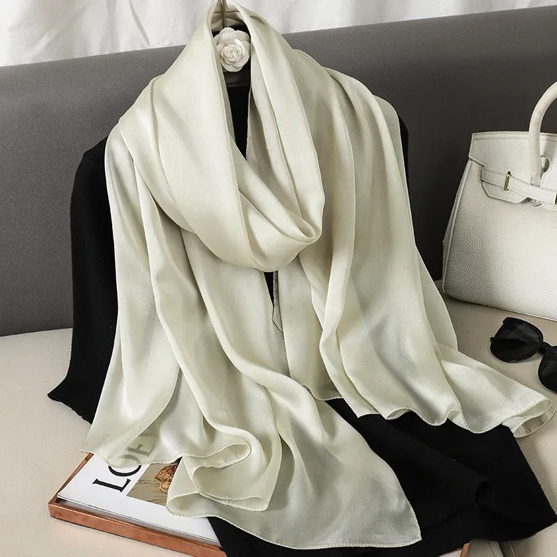 Elegant Silk Scarf Pashmina Hijab Shawls