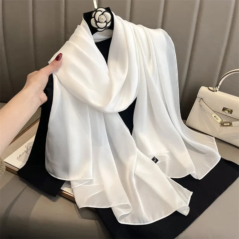 Elegant Silk Scarf Pashmina Hijab Shawls