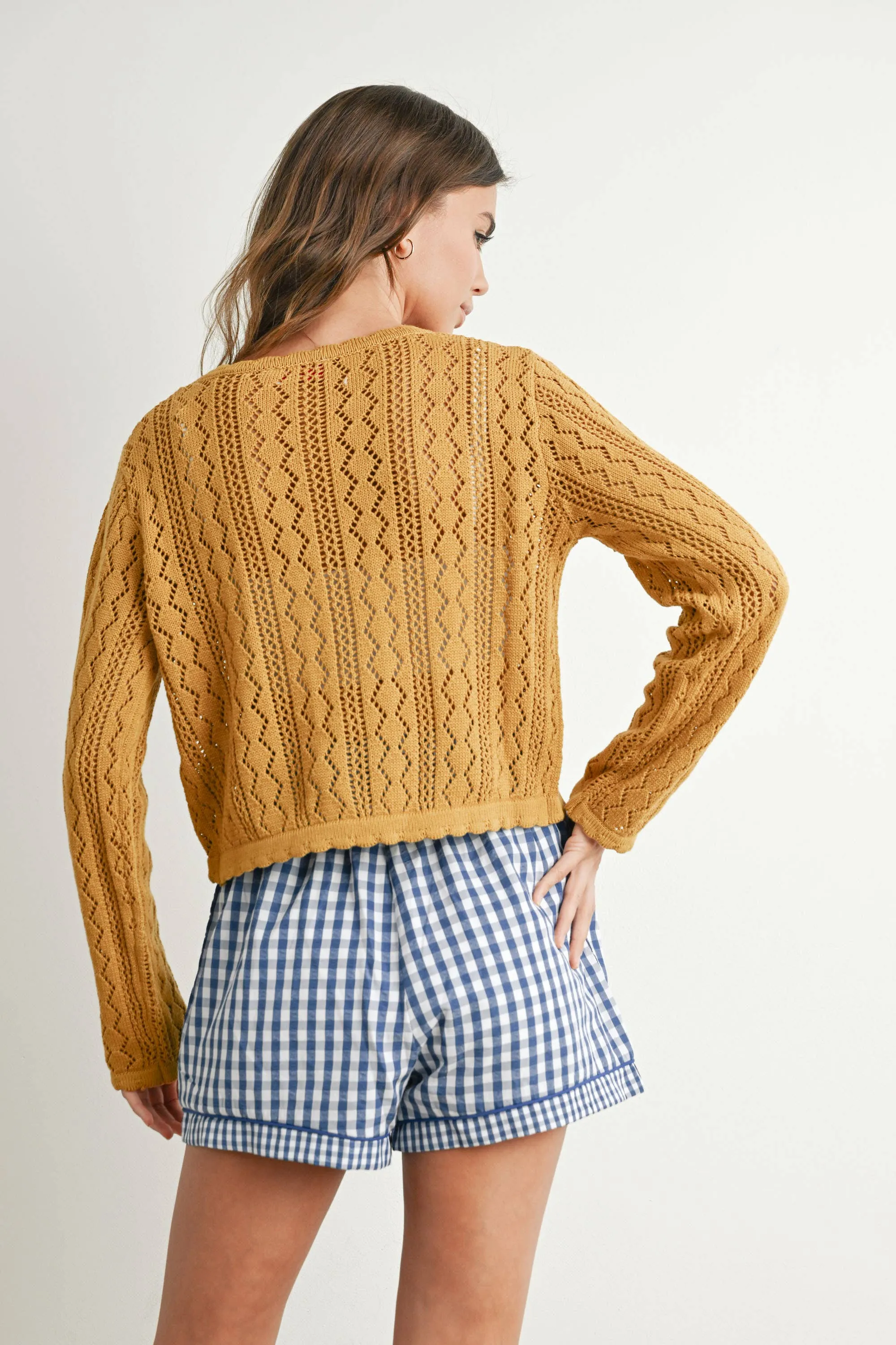 Garterized Gingham Shorts - BMP7658