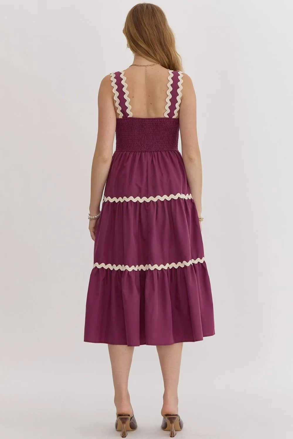 Josie Midi Dress in Plum