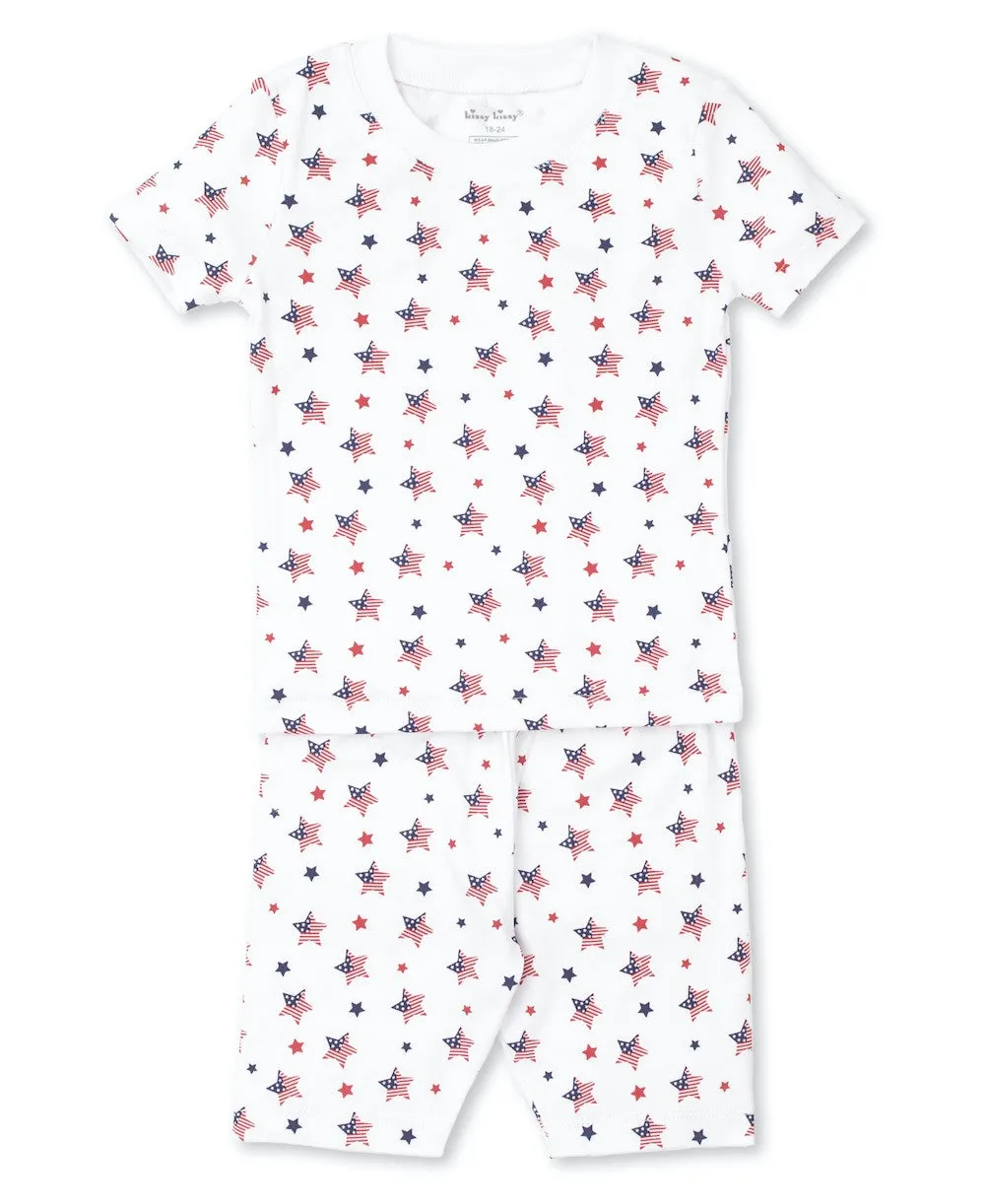 Kissy Kissy Snug Fit Short Pajamas - Esprit de America Patriotic Flag Stars