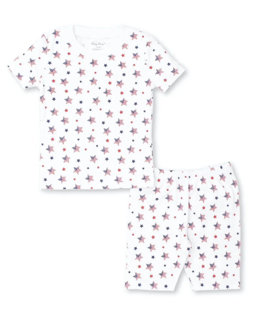 Kissy Kissy Snug Fit Short Pajamas - Esprit de America Patriotic Flag Stars