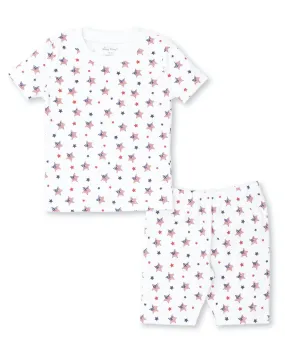 Kissy Kissy Snug Fit Short Pajamas - Esprit de America Patriotic Flag Stars