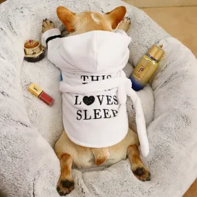Ozzie - Dog Drying Bathrobe - This Dog Loves Sleep