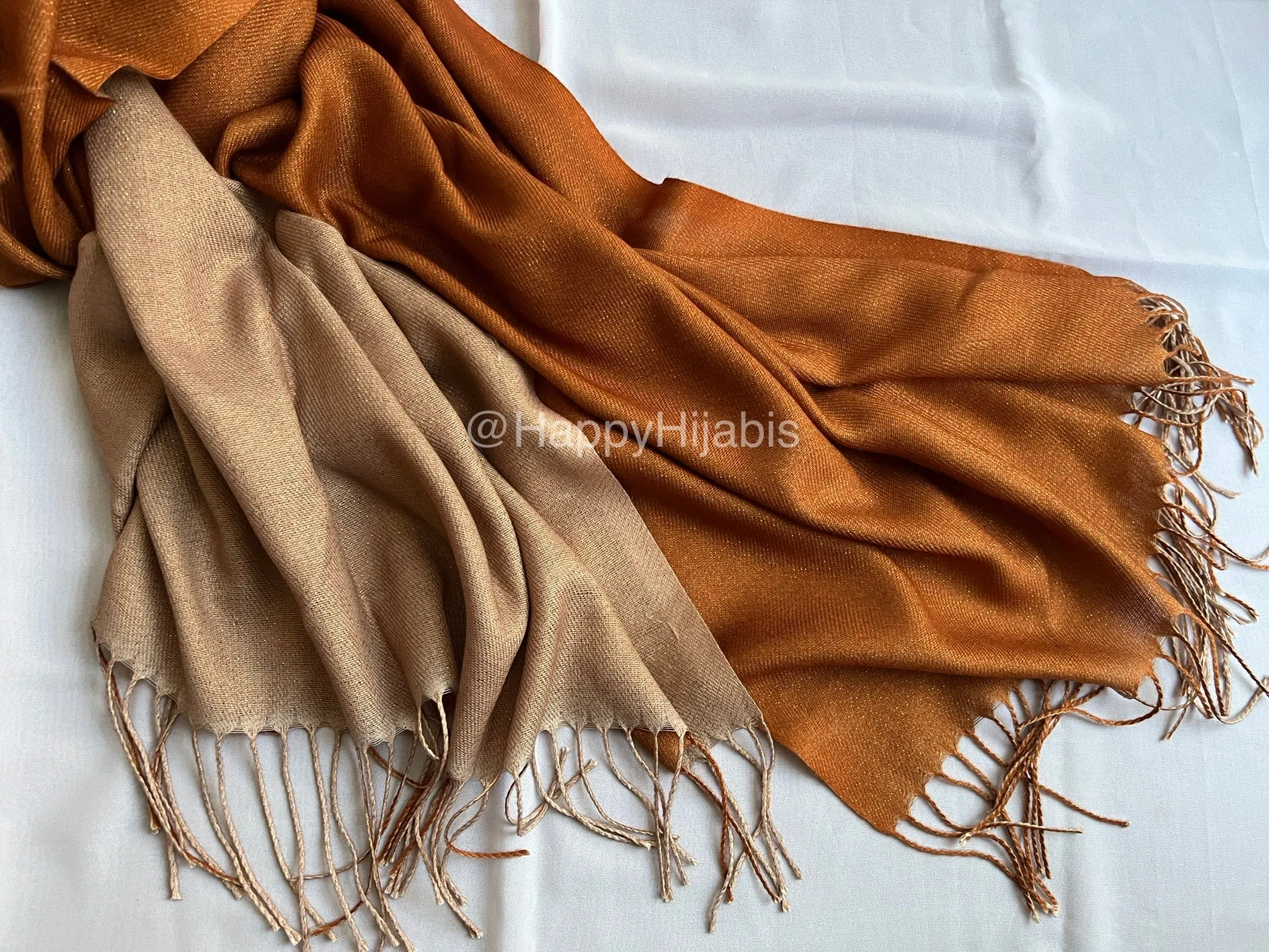 Reversible Moonlight Pashmina- Cinnamon Oat