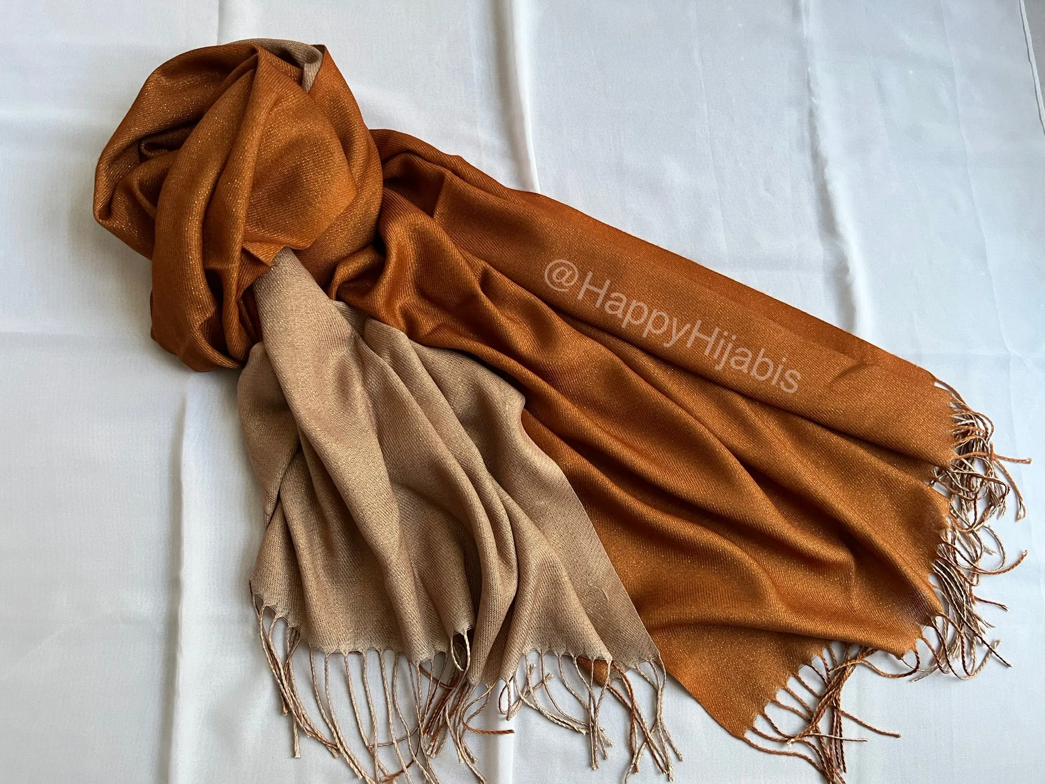 Reversible Moonlight Pashmina- Cinnamon Oat