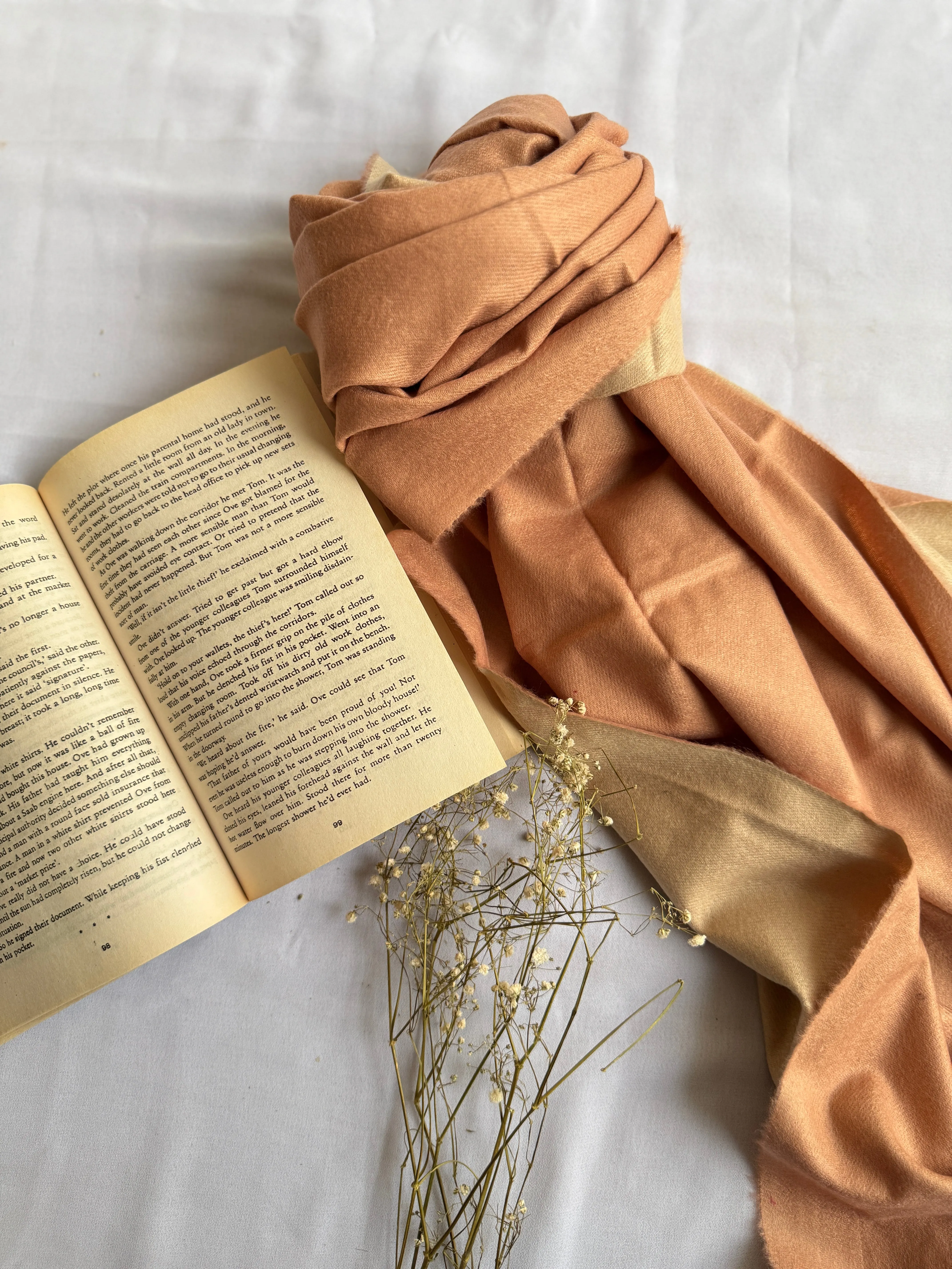 Reversible Woollen Pashmina- Mocha Nude