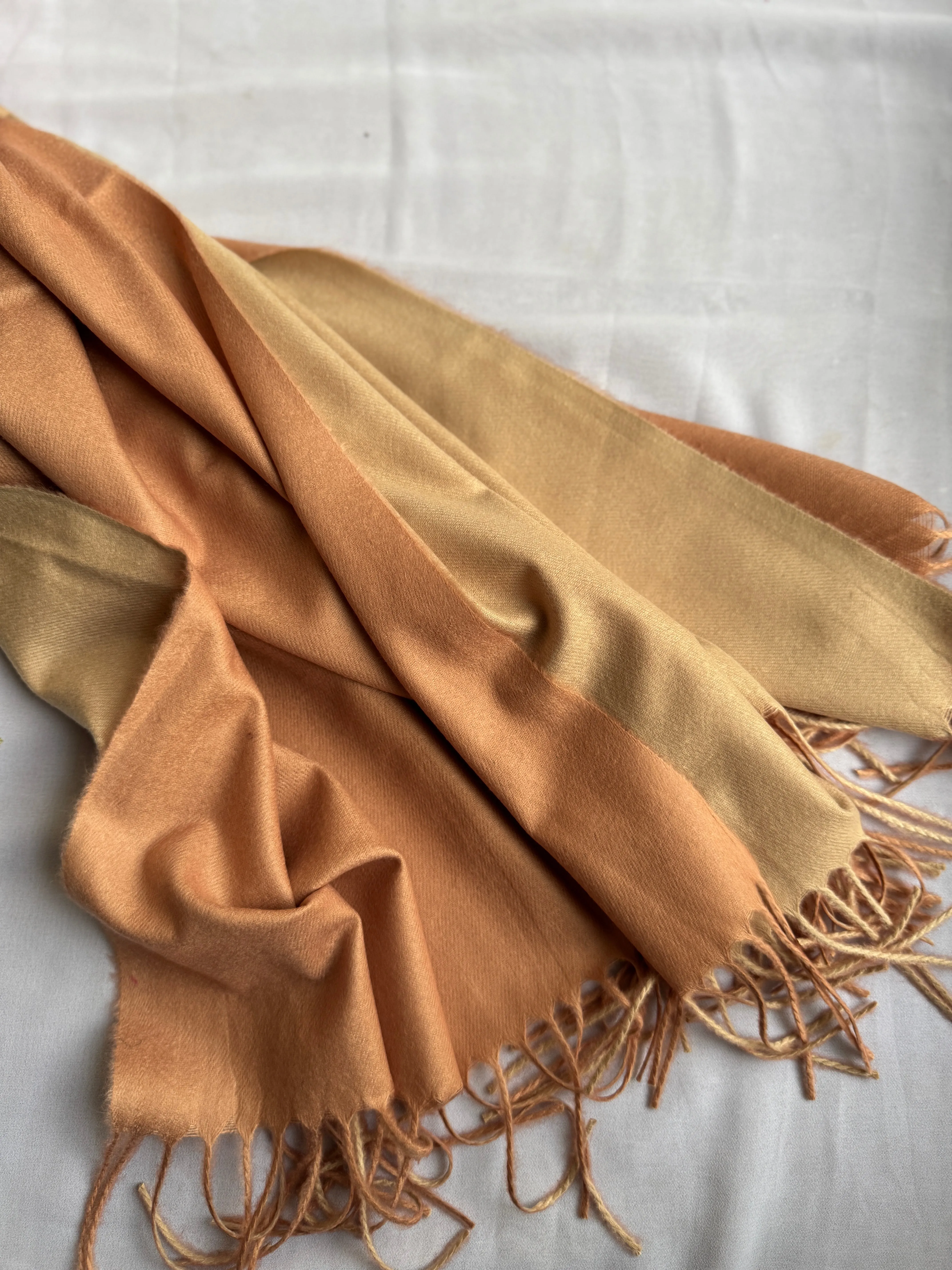 Reversible Woollen Pashmina- Mocha Nude