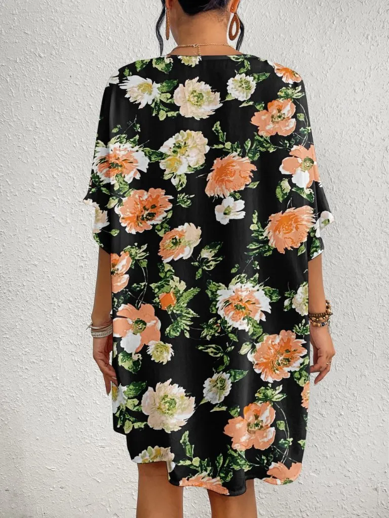 Tie Dye Short Sleeve Kimono Cardigan