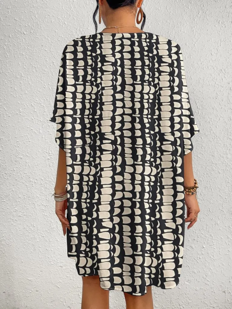 Tie Dye Short Sleeve Kimono Cardigan