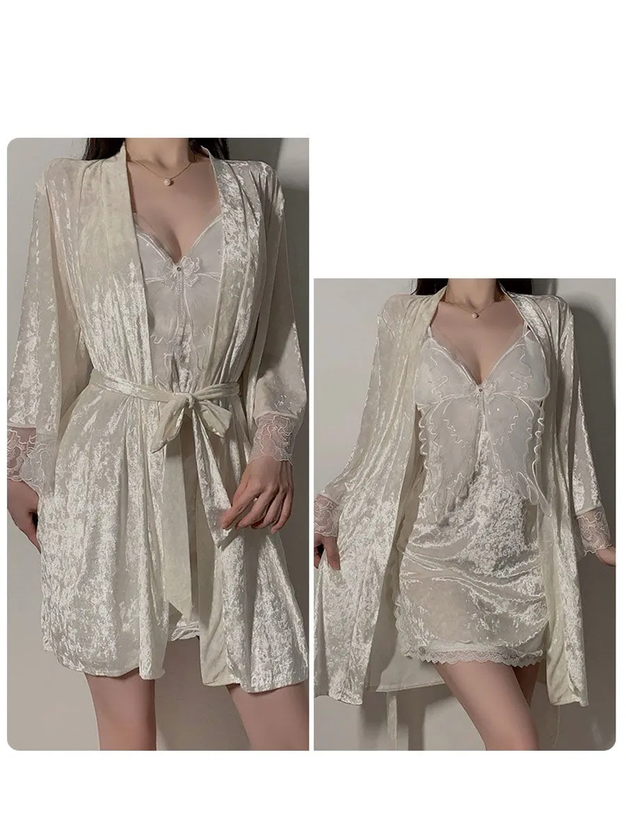 Velvet Butterfly Loungewear Set