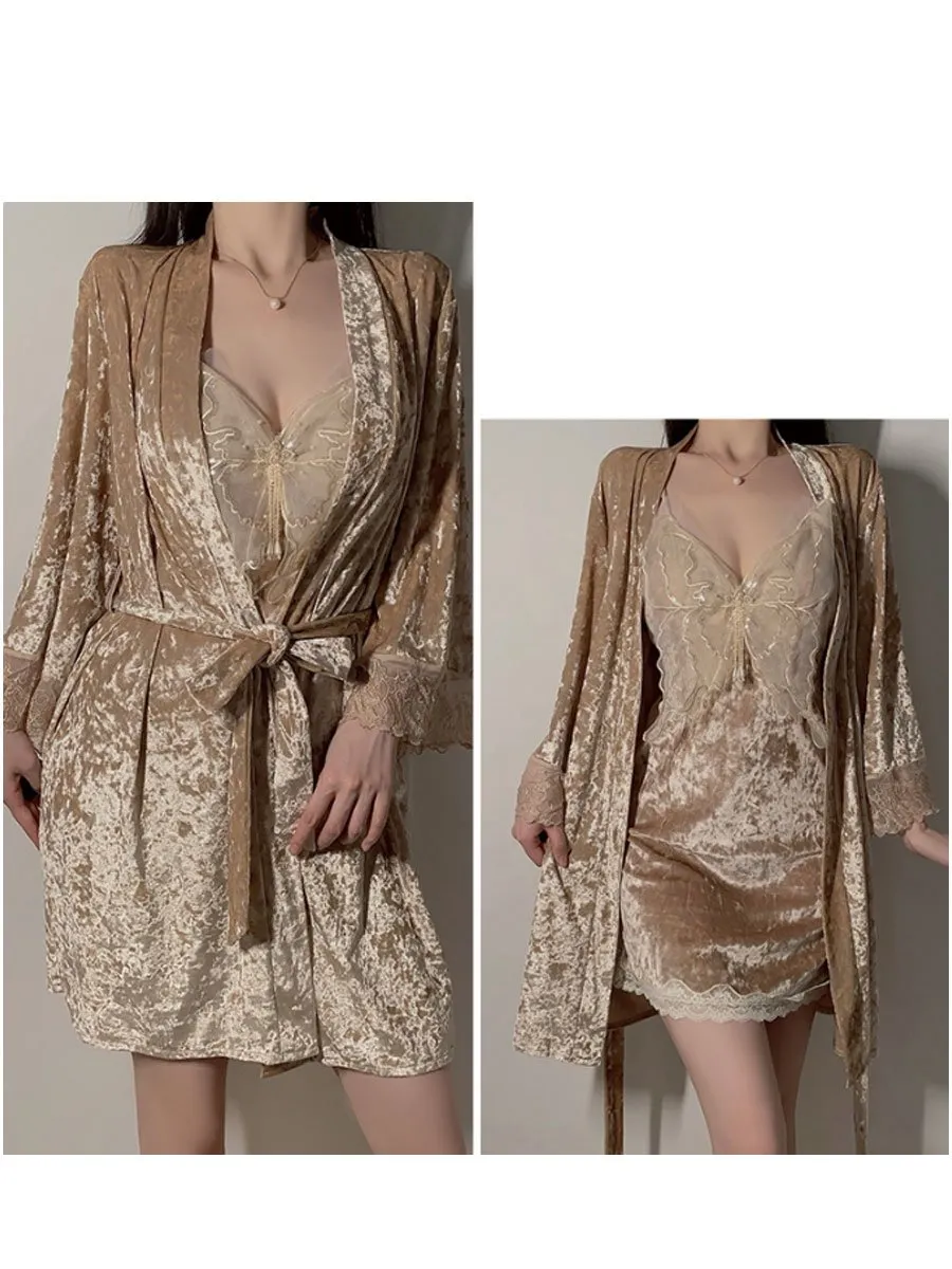 Velvet Butterfly Loungewear Set